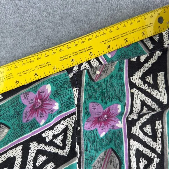 VNTG Wrangler Cowboy‑Cut Floral Aztec Pearl‑Snap Western Shirt Size 15 – Retro - Picture 9 of 11